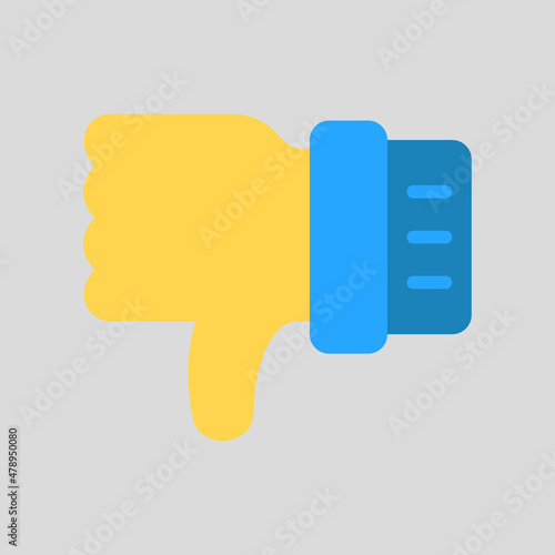 Dislike icon in flat style about social media, use for website mobile app presentation