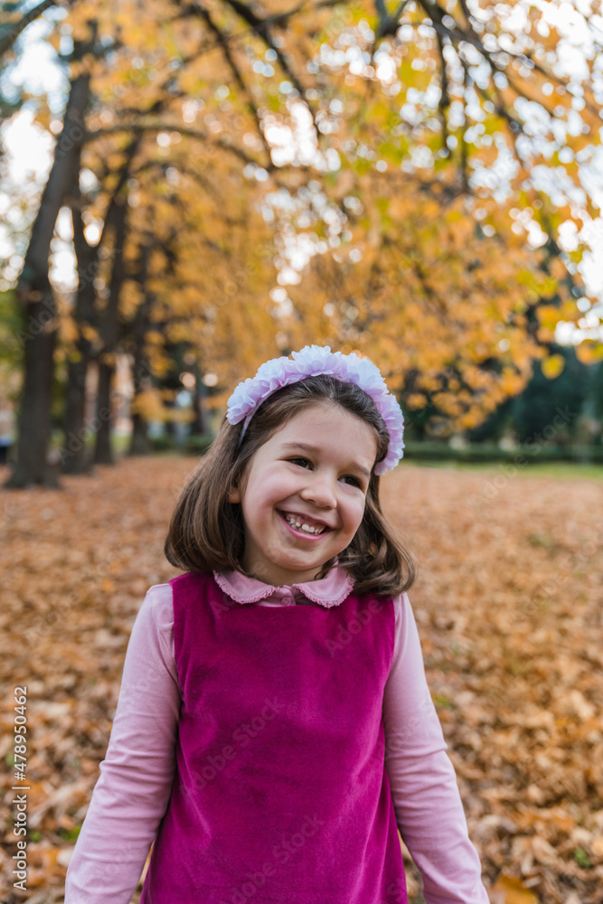Autumn Portrait of a Little Girl Outdoors Autumn Portrait of a Little Girl Outdoors