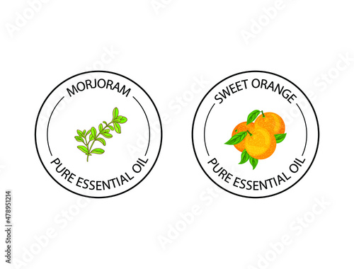 sweet orange and marjoram pure essential oil 