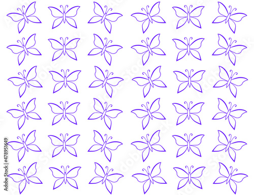 seamless pattern with butterflies 