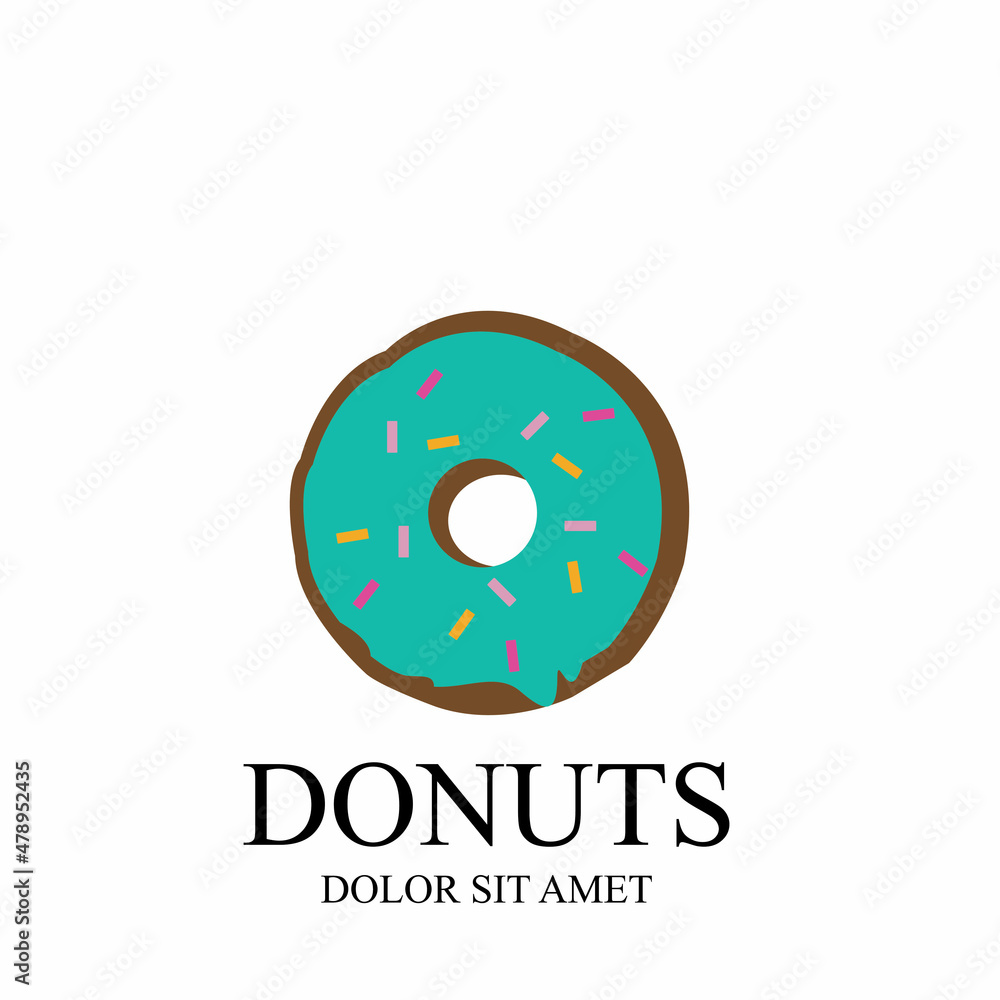 Donuts illustration logo vector template Donuts illustration logo vector template