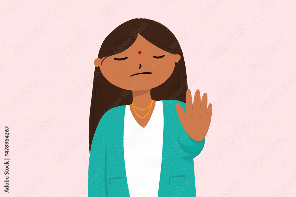 Woman activist feminist against violence illustration Woman activist feminist against violence illustration