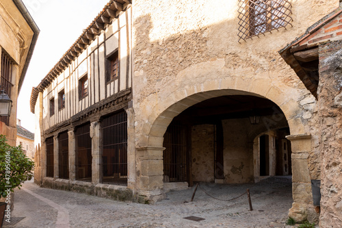 details of the historic buildings of the city of Pedraza in the province of Segovia photo