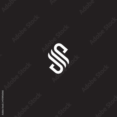 SM INITIAL LOGO DESIGN VECTOR