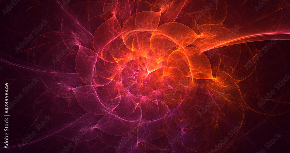3D rendering abstract colorful fractal light background 3D rendering abstract colorful fractal light background