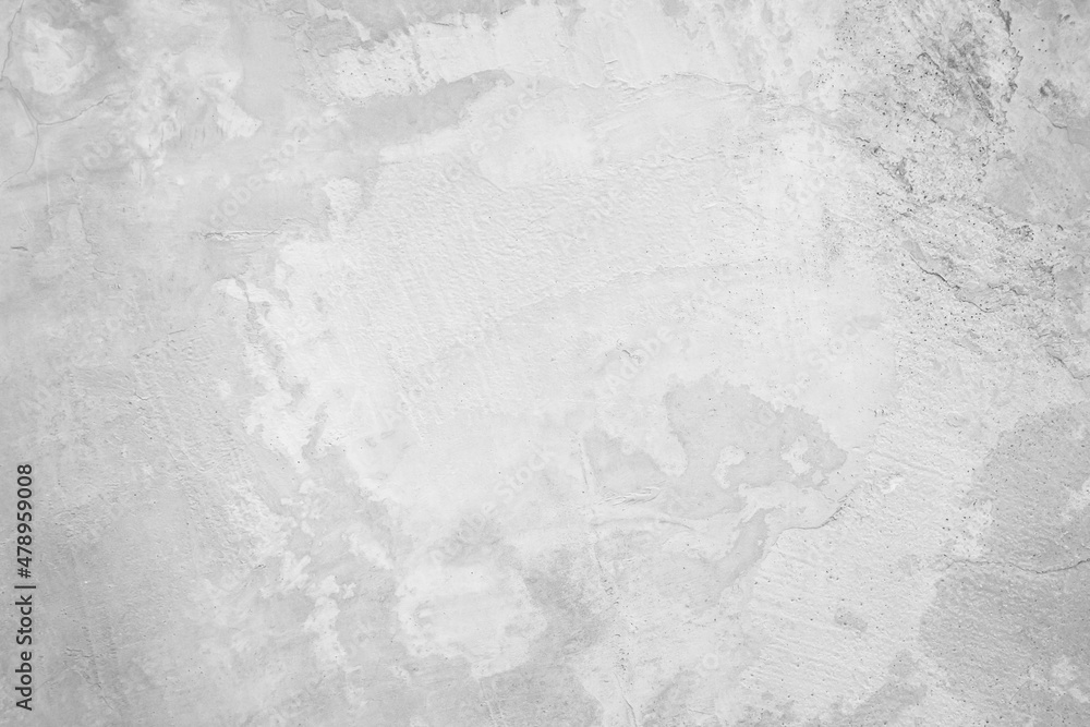 White concrete wall background. Having grey and cement texture stone, sand. Wallpaper pattern surface clean polished. Photo gray abstract loft construction design.