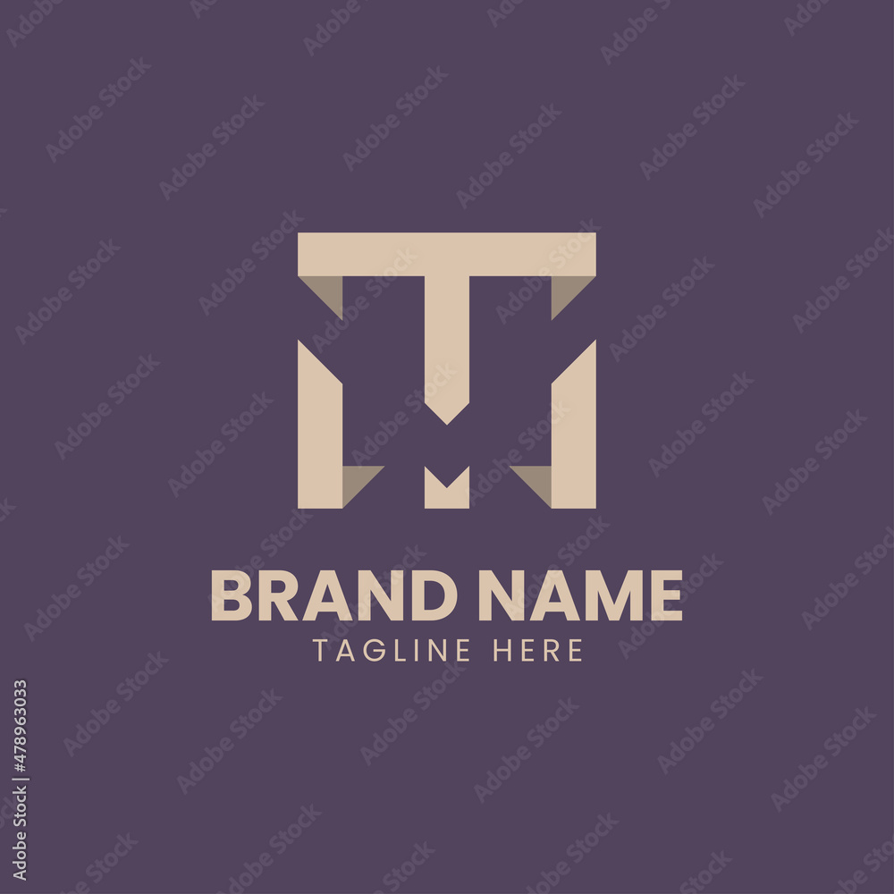 Creative Professional Trendy Letter MT TM Logo Design Creative Professional Trendy Letter MT TM Logo Design