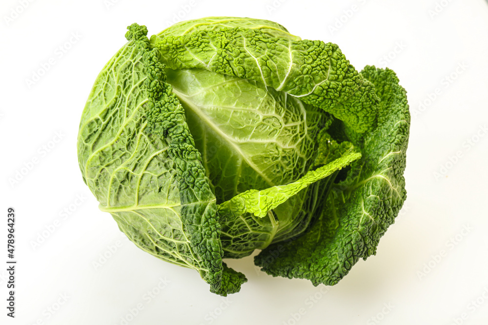 Fototapeta premium Organic Savoy Cabbage for cooking