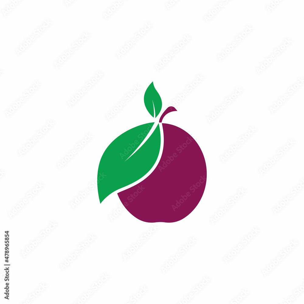 Plum logo vector icon design template Plum logo vector icon design template