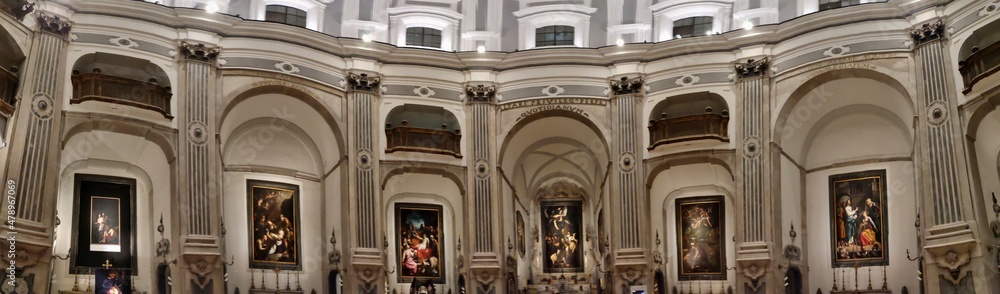 Napoli - Foto panoramica della Chiesa del Pio Monte della Misericordia