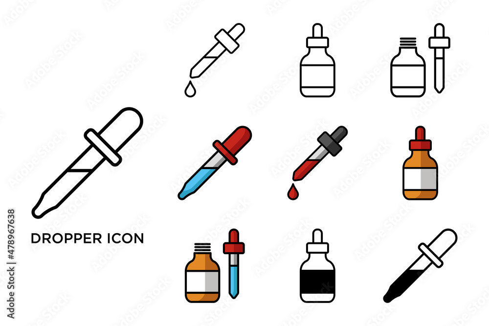 dropper icon set vector design template dropper icon set vector design template
