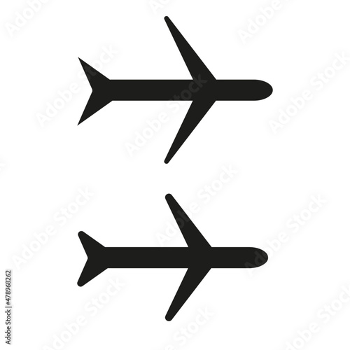 Planes simple icon set. Vector