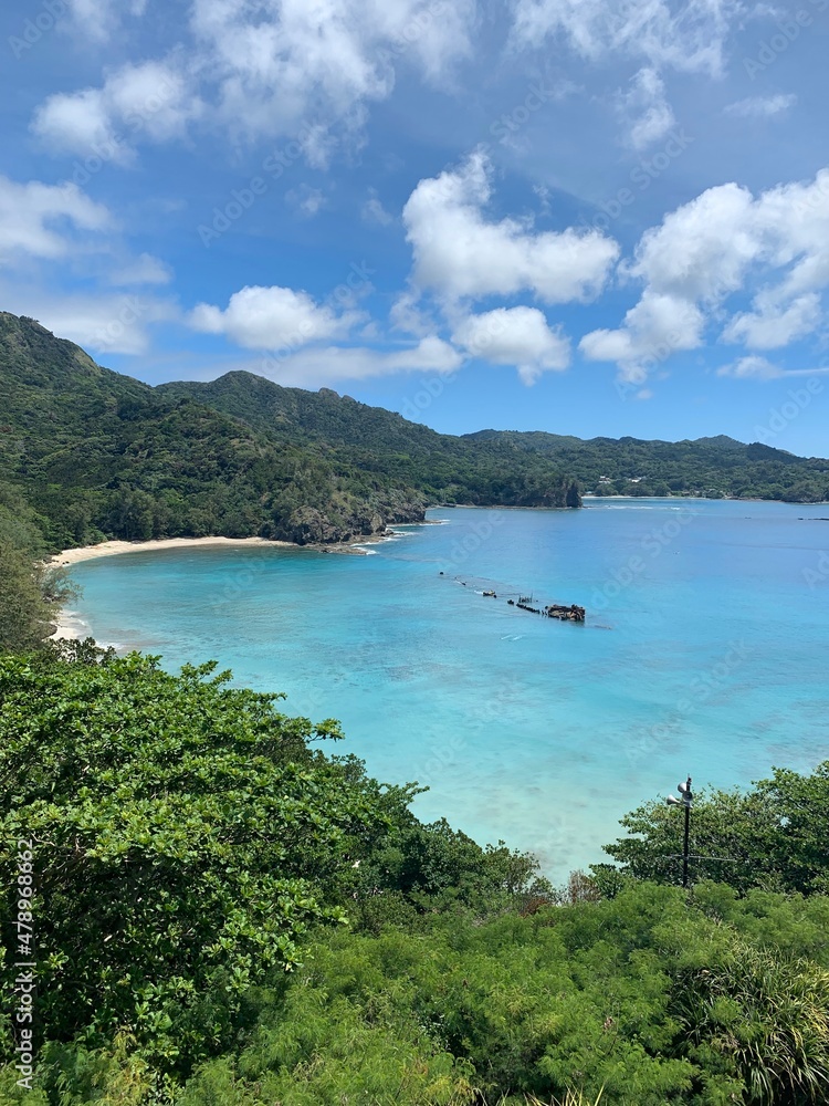 Obraz premium 小笠原諸島 父島 境浦海岸 世界自然遺産 小笠原国立公園 小笠原 東京