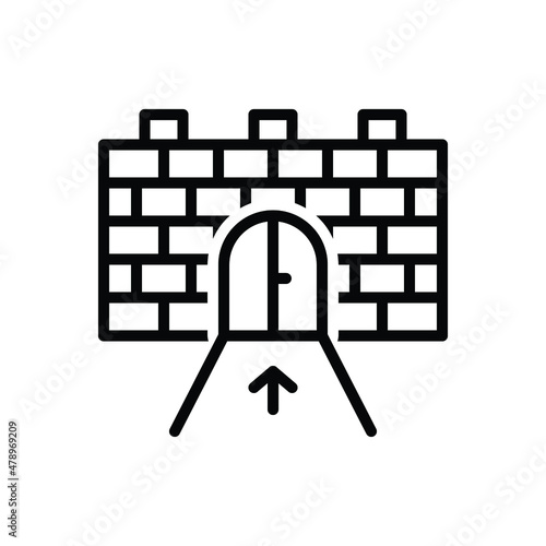 Black line icon for penetration