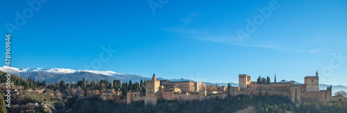 panoramic of Alhambra, Granada in Spain