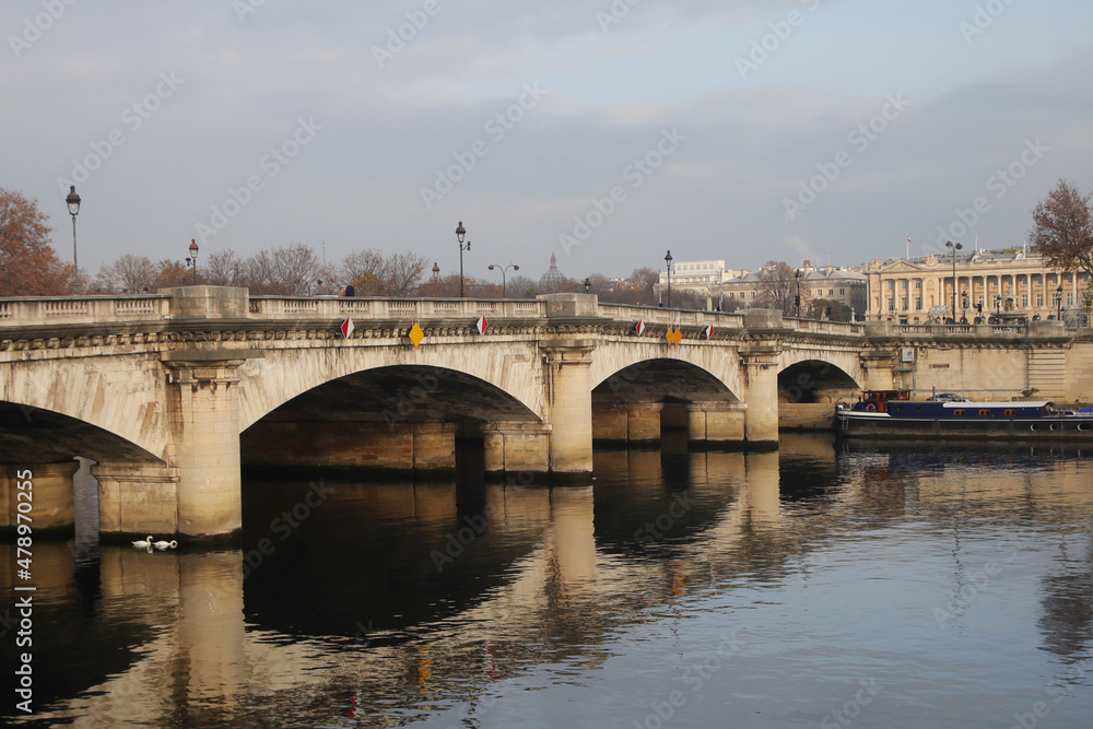 The bridge of Concorde in Paris, France