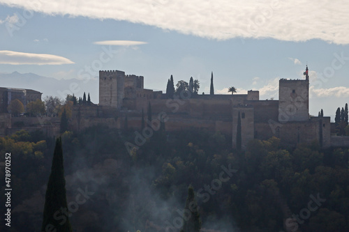 Alhambra castle in Granada, Andalucia, Spain