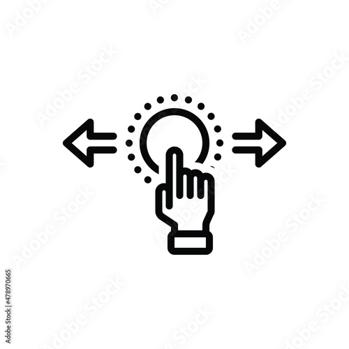 Black line icon for sides