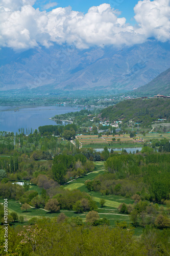 landscape with mountains and river