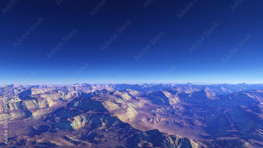 Beautiful alien landscape at sunset 3d rendering Beautiful alien landscape at sunset 3d rendering