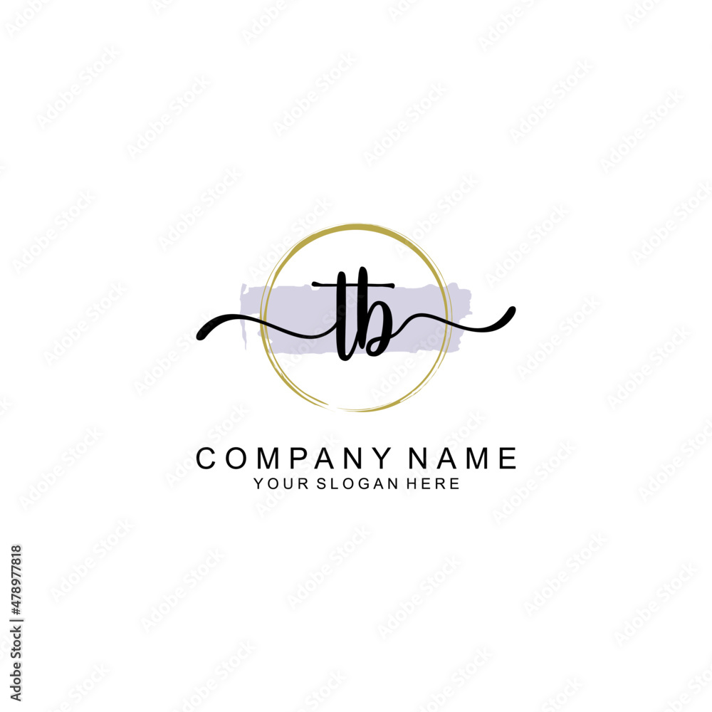 TB Initial handwriting logo with circle hand drawn template vector TB Initial handwriting logo with circle hand drawn template vector