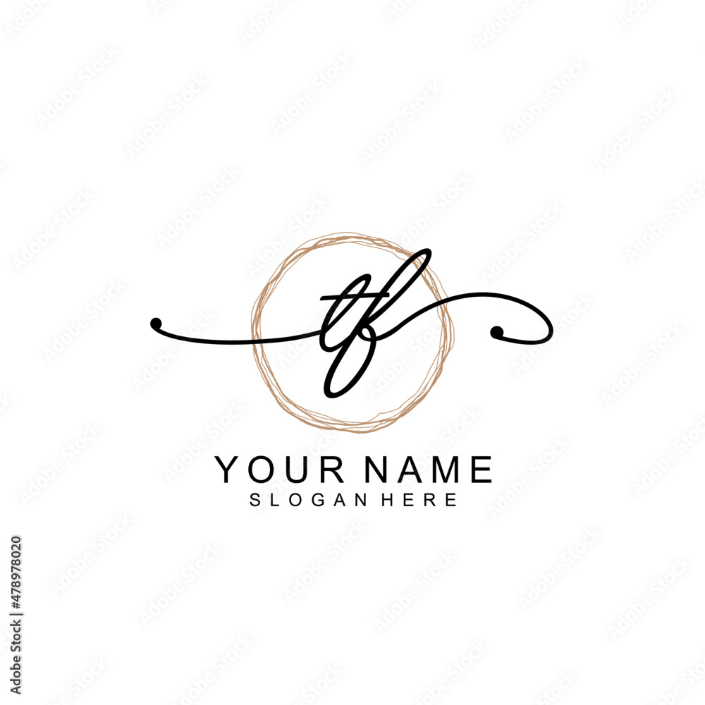 TF initial Signature logo template vector TF initial Signature logo template vector
