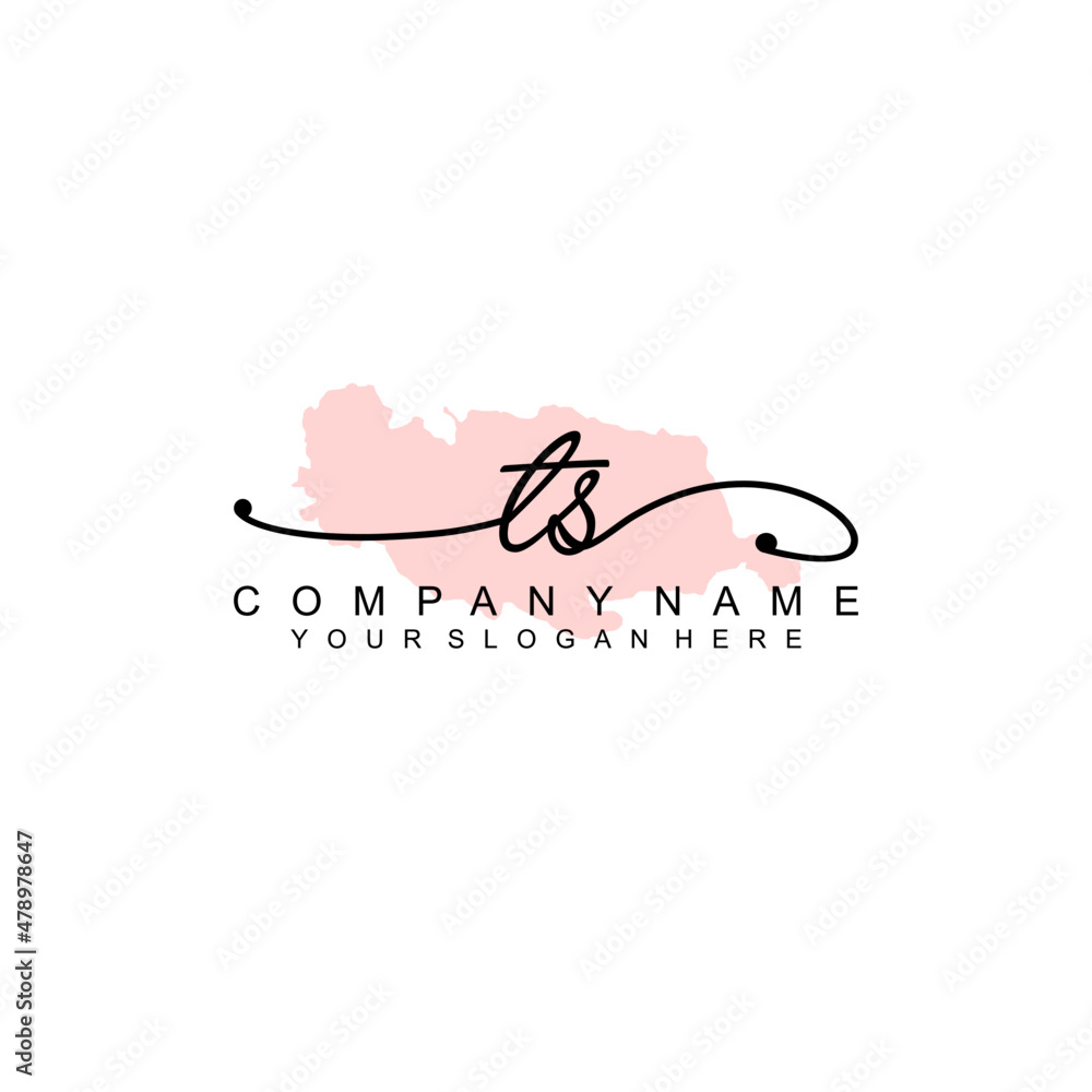 TS initial Signature logo template vector TS initial Signature logo template vector
