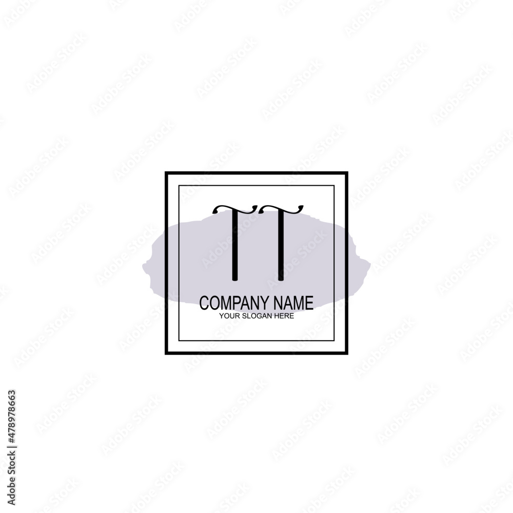 Letter TT minimalist wedding monogram vector Letter TT minimalist wedding monogram vector