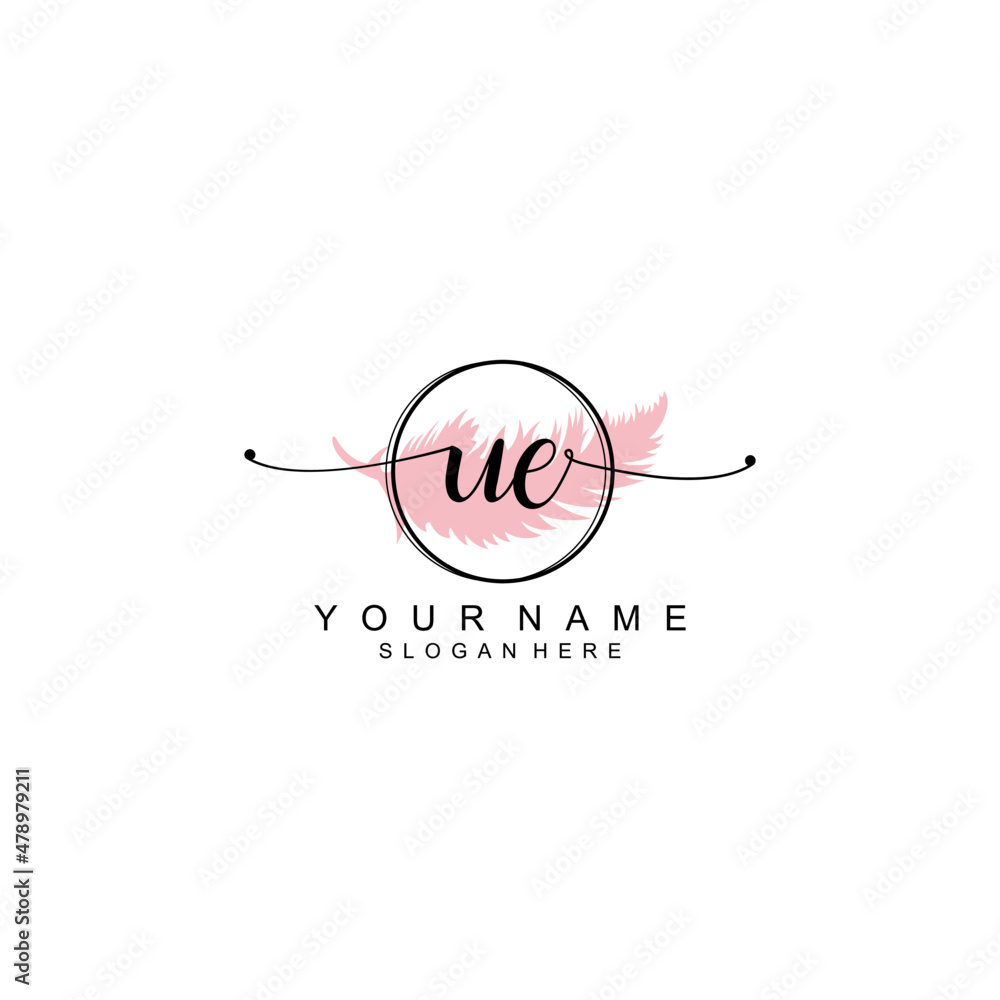 UE initial Luxury logo design collection UE initial Luxury logo design collection