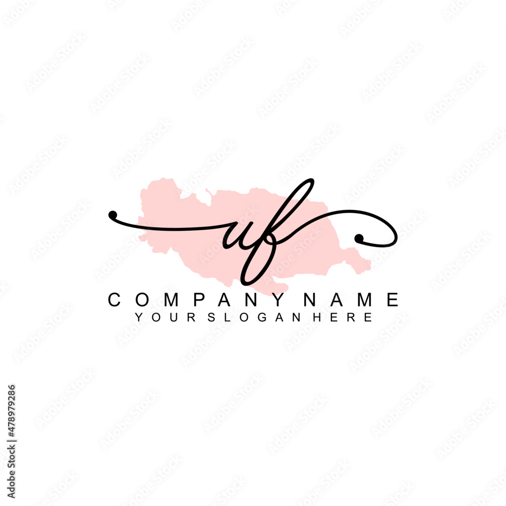 UF initial Signature logo template vector UF initial Signature logo template vector