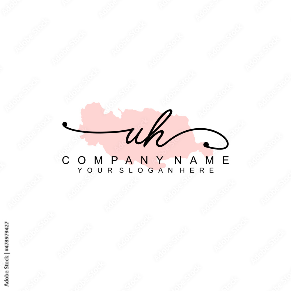 UH initial Signature logo template vector UH initial Signature logo template vector