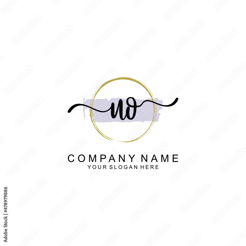 UO Initial handwriting logo with circle hand drawn template vector UO Initial handwriting logo with circle hand drawn template vector