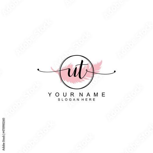 UT initial Luxury logo design collection
