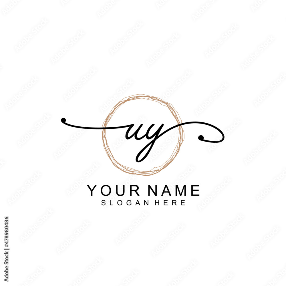 UY initial Signature logo template vector UY initial Signature logo template vector