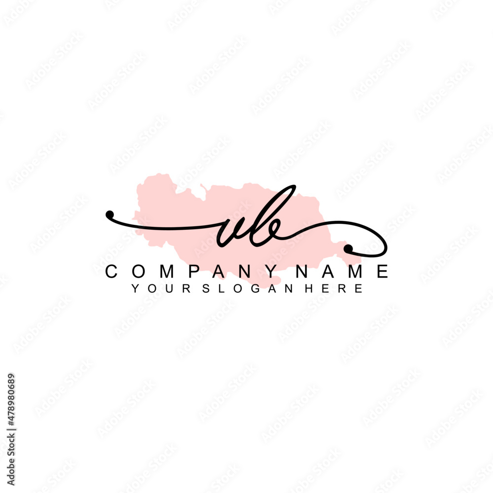 VB initial Signature logo template vector VB initial Signature logo template vector