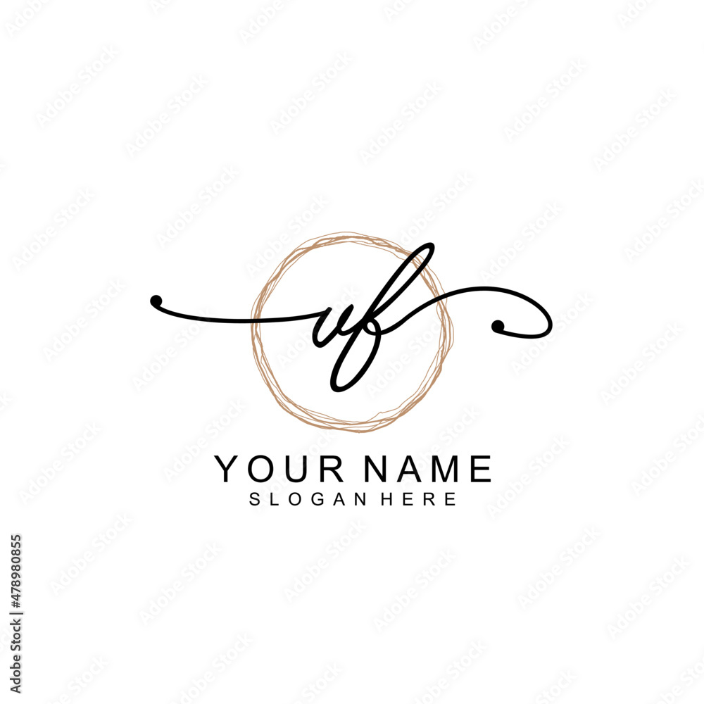 VF initial Signature logo template vector VF initial Signature logo template vector