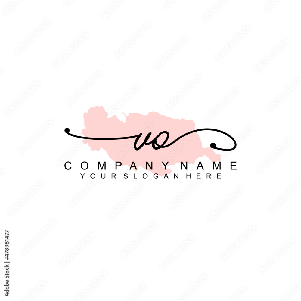 VO initial Signature logo template vector VO initial Signature logo template vector