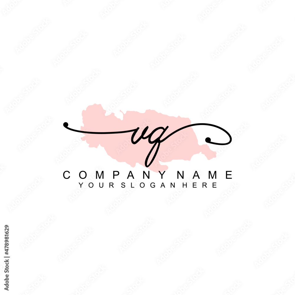 VQ initial Signature logo template vector VQ initial Signature logo template vector