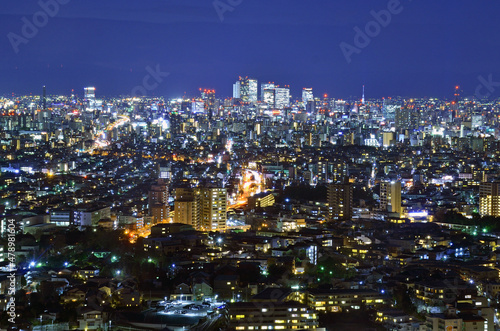 Night view of Nagoya City  Japan 