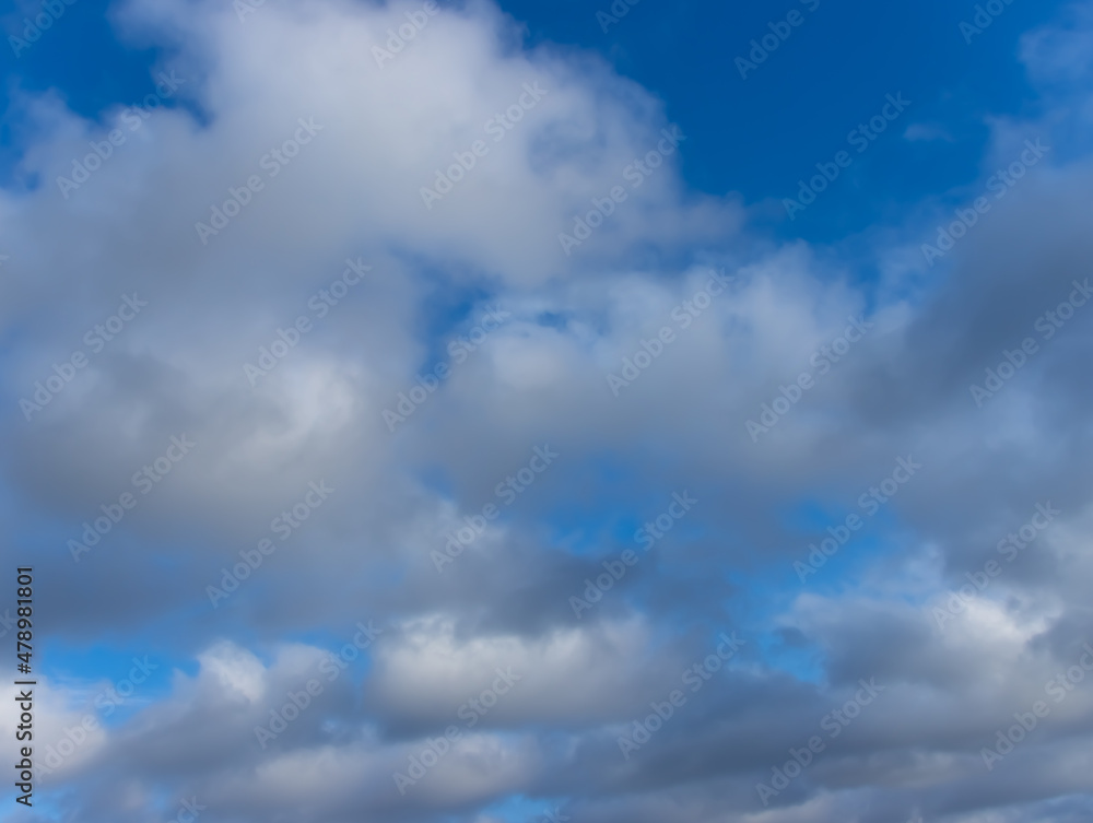 lovely fluffy white clouds in the sky above Sydney NSW Australia