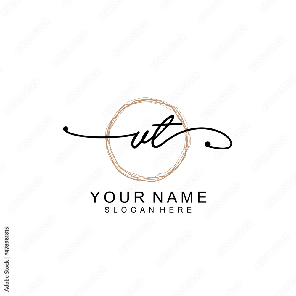 VT initial Signature logo template vector VT initial Signature logo template vector
