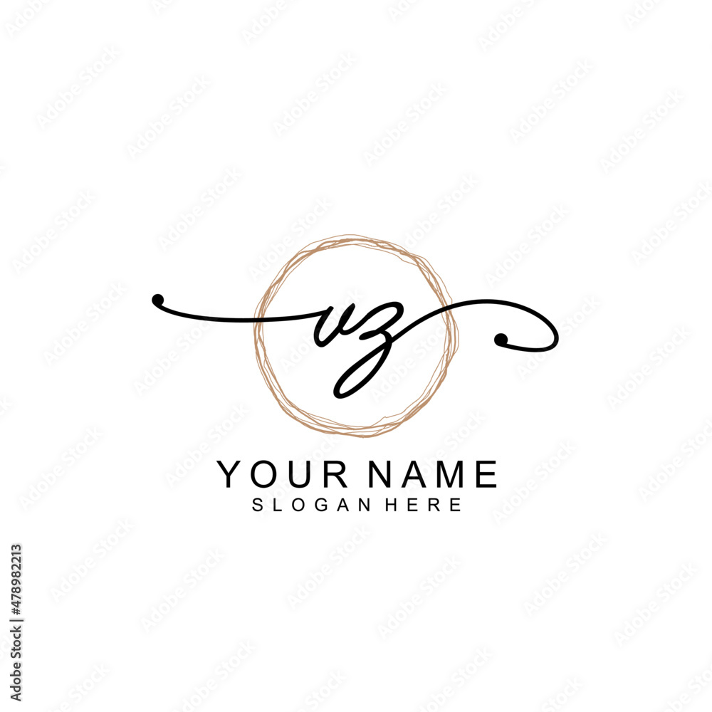 VZ initial Signature logo template vector VZ initial Signature logo template vector