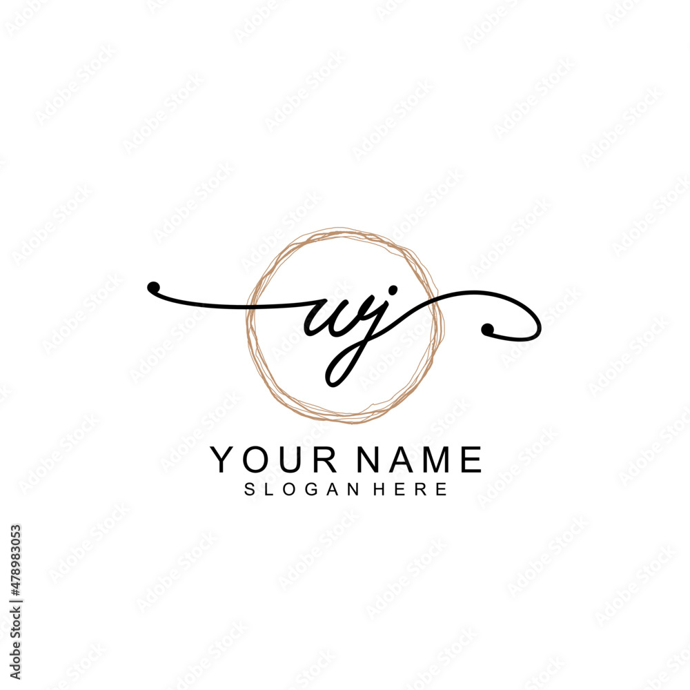 WJ initial Signature logo template vector WJ initial Signature logo template vector