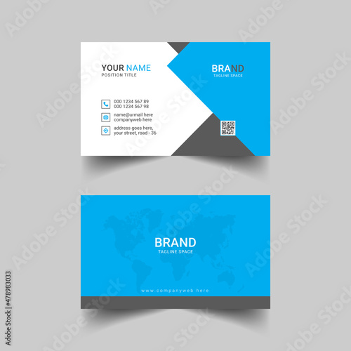 Creative and modern corporate business card design template Premium Vector