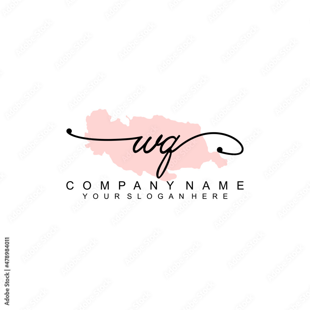 WQ initial Signature logo template vector WQ initial Signature logo template vector