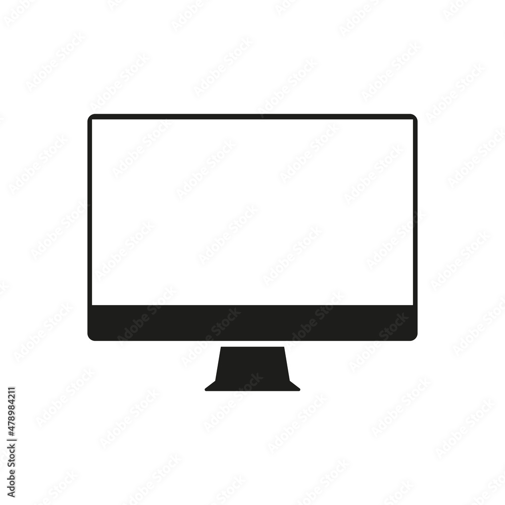 Computer monitor icon illustration. Tv or Pc. Computer monitor icon illustration. Tv or Pc.