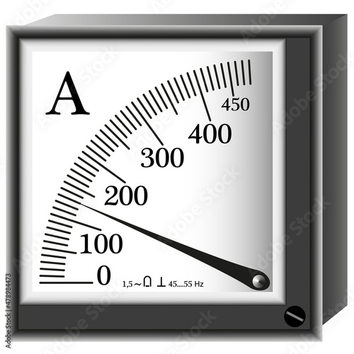  An ammeter is a physical device for measuring current in an electrical circuit. Ammeter stationary, alternating current.