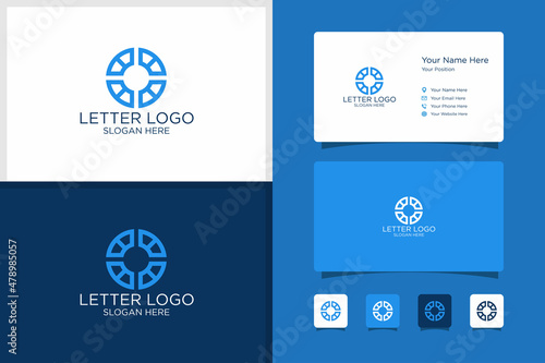 Letter B design logo and business card design template. premium vector