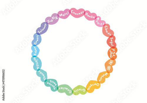 世界中の言葉で"ありがとう" 　フレーム	