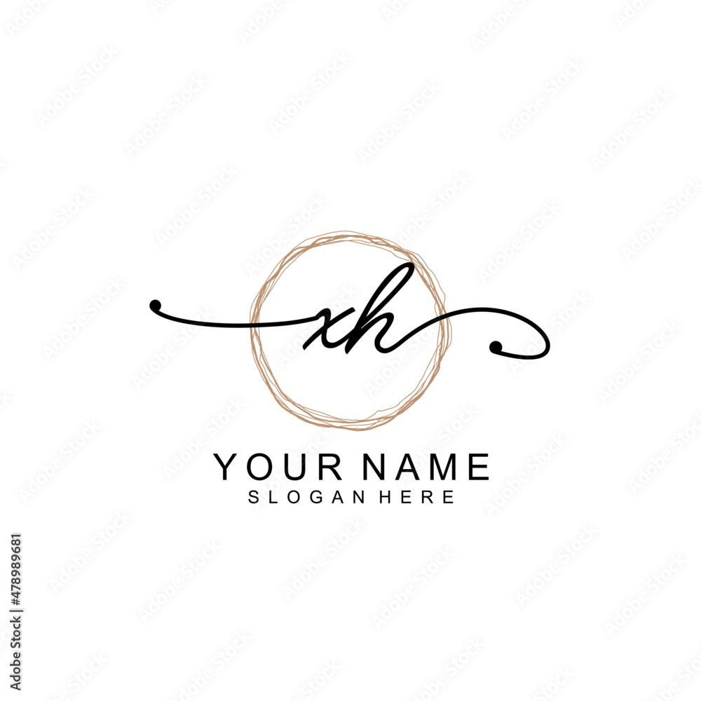 XH initial Signature logo template vector XH initial Signature logo template vector